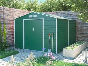 Zahradní domek G21 GAH 884 - 277 x 319 cm, zelený  + ZDARMA grilovací nářadí v ceně 340 Kč