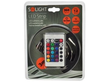 solight led svetelny pas rgb 3m sada s 12v adapterem a dalk ovladacem 7 2w m ip20 wm55