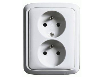 Zásuvka dvojnásobná TANGO bílá 5512A-2349B