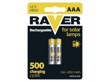 Raver baterie nabíjecí HR03 (AAA), 2 ks v blistru B7414