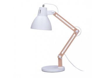 Solight stolní lampa Falun, E27, bílá - WO57-W