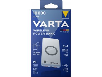Záložní zdroj energie VARTA WirelessPowerBank 10000mA, 57913