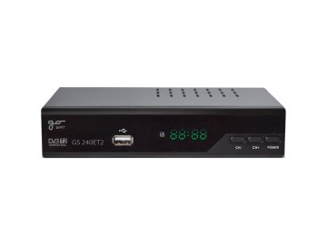 SET TOP BOX GoSAT GS240T2 DVB-T2 FullHD s HEVC H.265, USB přijímač