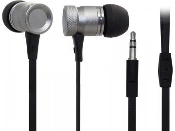 AQ HP02GY sluchátka do uší, tm.šedá, plochý kabel