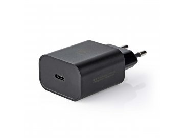 USB nabíjecí adaptér, 1x USB-C zás. 3000mA max., AC 230V, černý, WCPD18W102BK