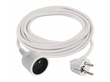 Prodlužovací kabel – 1 zásuvka, 5m EMOS bílý P0115