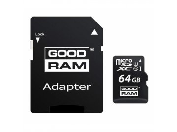 MicroSDXC 64GB CL10 UHS1 + adap. GOODRAM Paměťová karta