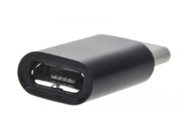 Adaptér type-c / microUSB (OTG) pro nabíječky a datové kabely, černý