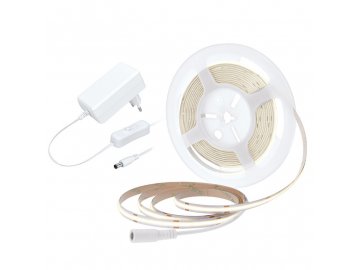 solight led cob pasek sada s adapterem vypinac 5m 8w m 800lm m neutralni bila wm59 nw