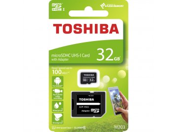 MicroSDHC 32GB CL10 UHS1 + adap. TOSHIBA