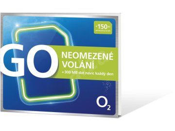SIM karta O2 s tarifem GO Neomezeně a kreditem 25 Kč