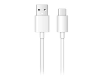 datový a nabíjecí kabel A-MAX USB/USB-C 1,2m, bílý