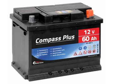 Autobaterie COMPASS PLUS 12V 60Ah 480A