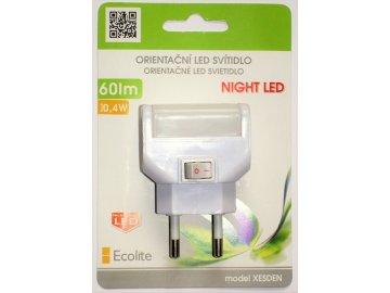 nocni led svitidlo ecolite 04w bile s vypinacem xesden