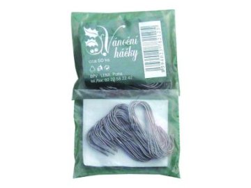 Háčky vánoční kov krátké 50 ks