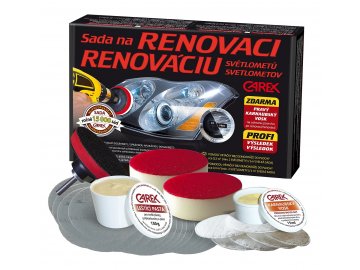 CAREX - sada na RENOVACI plastových světlometů (VELKÁ) 90710  + ZDARMA reflexní pásek