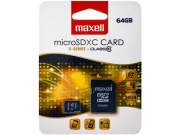 Transcend MicroSDXC 64GB CL10 + adpt 854988 MAXELL