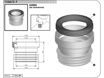 Manžeta WC připojovací T3560/II přímá