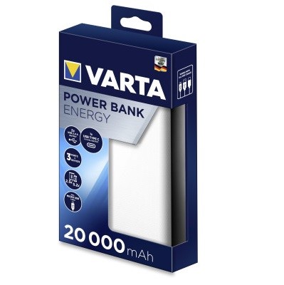 VARTA powerbanka Energy, 20000mAh, USB-C, 2xUSB, 57978