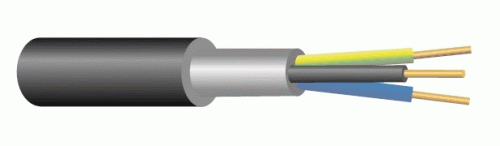 Instalační vodič CYKY-J 3x1,5, barevné značení J (C)