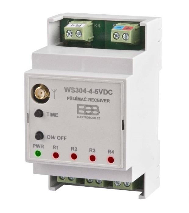 ELEKTROBOCK Čtyř-kanálový přijímač WS304-4 5VDC