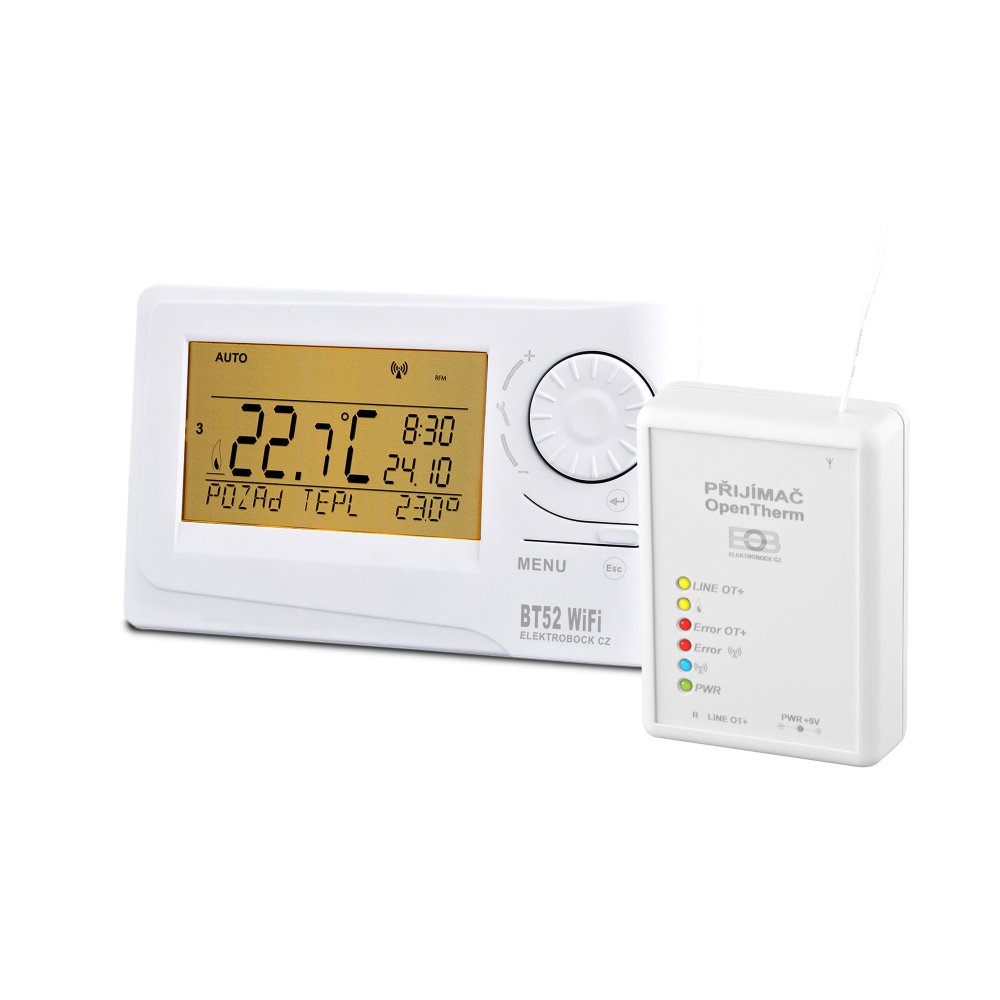 ELEKTROBOCK Bezdrátový OpenTherm termostat s WiFi modulem BT52 WiFi