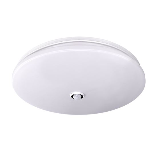 Solight LED stropní světlo PLAIN s PIR sensorem, 18W, 1260lm, 3000K, kulaté, 33cm - WO776 + ZDARMA 2 ks alk.baterie AA