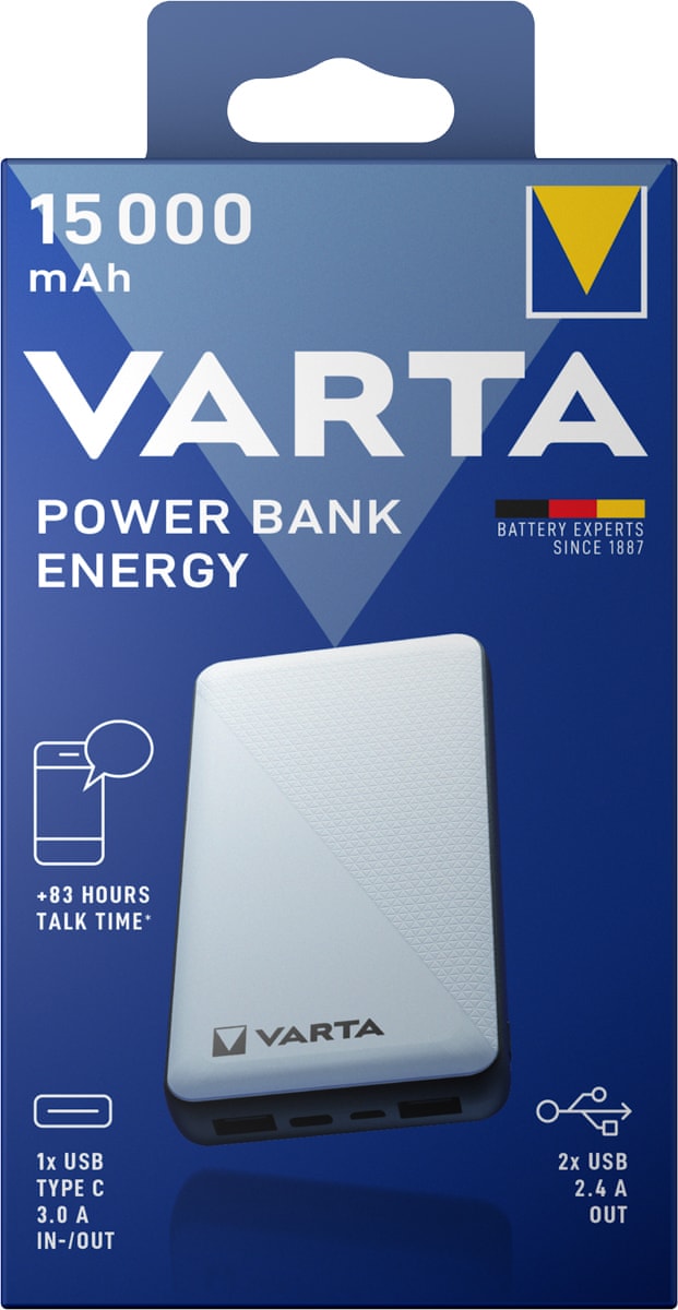 Záložní zdroj energie VARTA Power Bank ENERGY 150000mA 57977