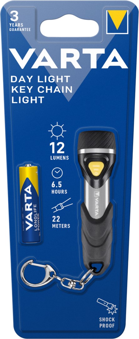 Svítilna VARTA 16605 LED na klíče vč.1R3 černá/stříbrná DAY LIGHT KEY