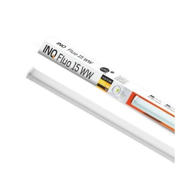 INQ LED lineární svítidlo FLUO15, 15W, 1350lm, 3000K, 90cm, bílé IT020WW