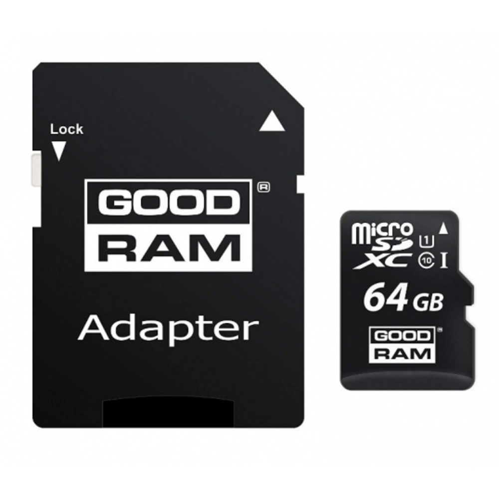 MicroSDXC 64GB CL10 UHS1 + adap. GOODRAM Paměťová karta