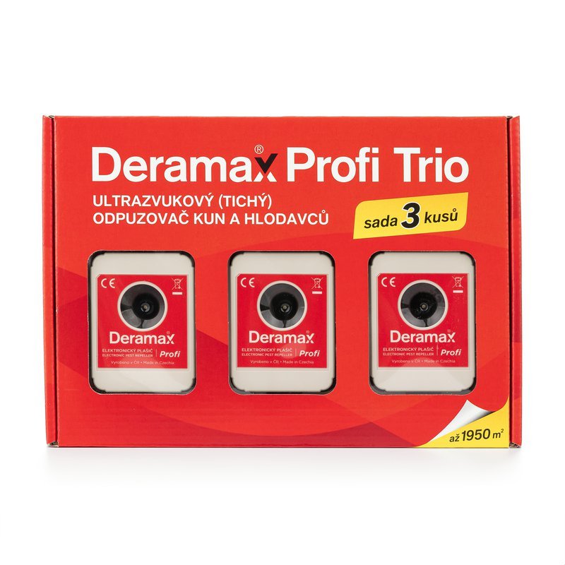 Deramax®-Profi-Trio - Sada 3ks plašičů Deramax-Profi a příslušenství + ZDARMA napájecí zdroj T03 v hodnotě 199 Kč