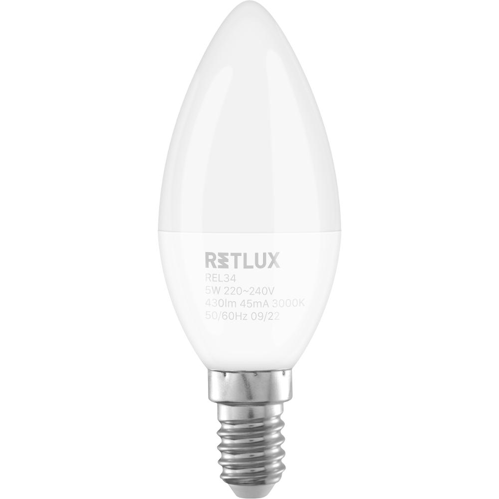 REL 34 LED C37 2x5W E14 WW RETLUX