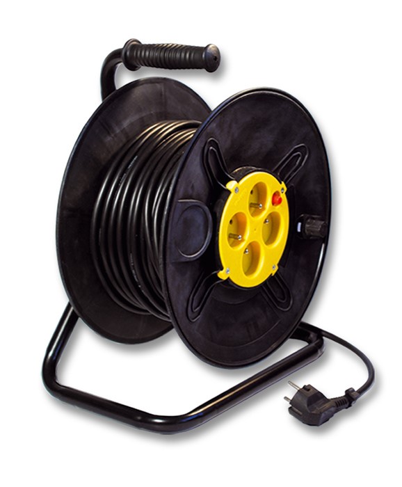 Prodlužovací přívod na bubnu - 4z. 25m, PVC FBUBEN-25