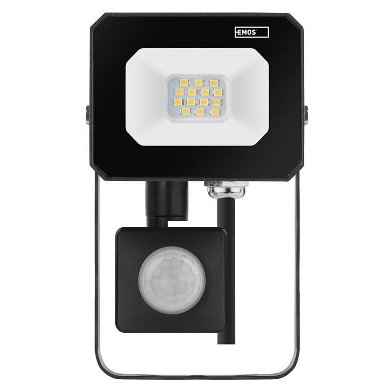 LED reflektor SIMPO s pohybovým čidlem, 10 W, černý, neutrální bílá ZS2313