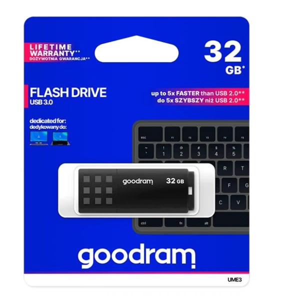 Flash disk UME3 GOODRAM USB 3.0 32GB černá
