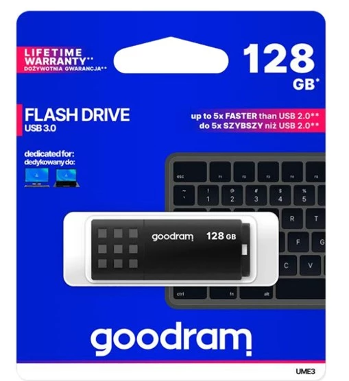 Flash disk UME3 GOODRAM USB 3.0 128GB černá