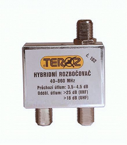 Antenní rozbočovač TEROZ 102X, 2x 3,5dB