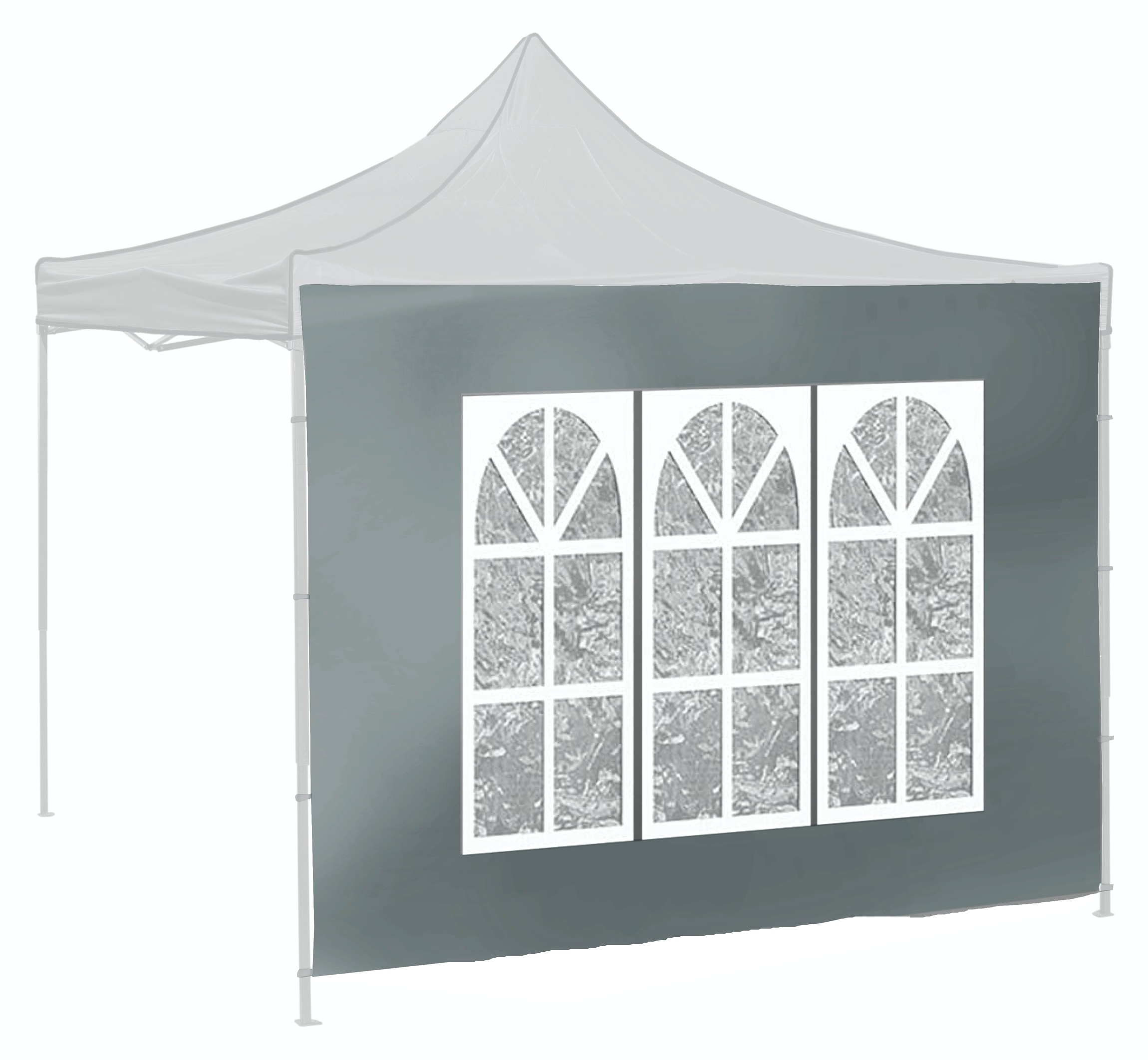 cattara Bočnice pro párty stan WINDOW 2x3m 420D šedá WATERPROOF