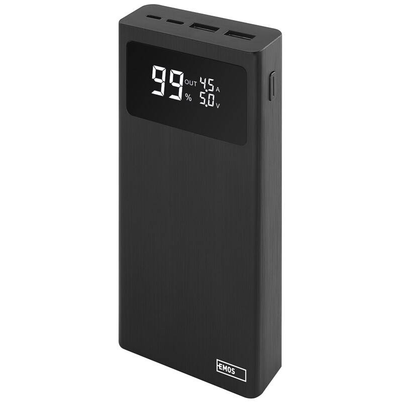 Powerbanka EMOS BetaQ 20, 20 000 mAh, 22,5 W, černá B0532B
