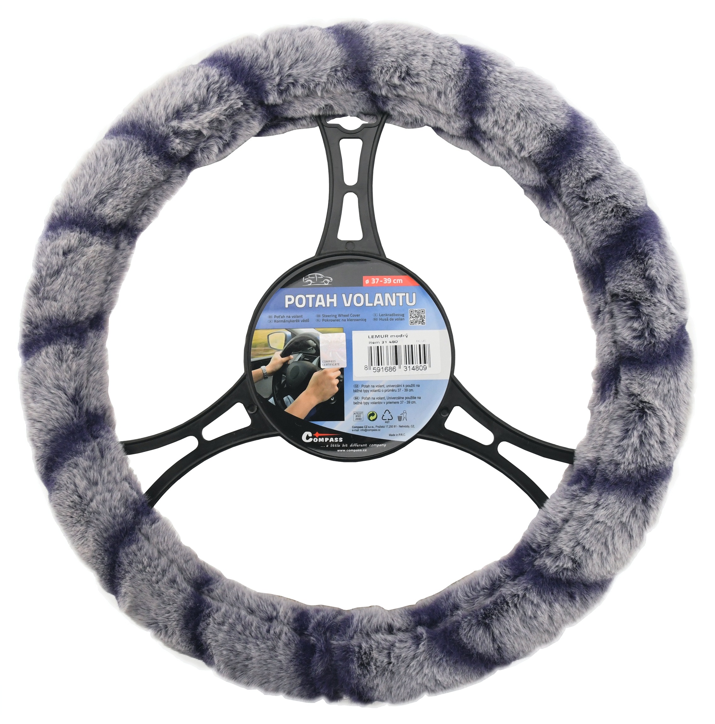 COMPASS Potah volantu LEMUR modrý