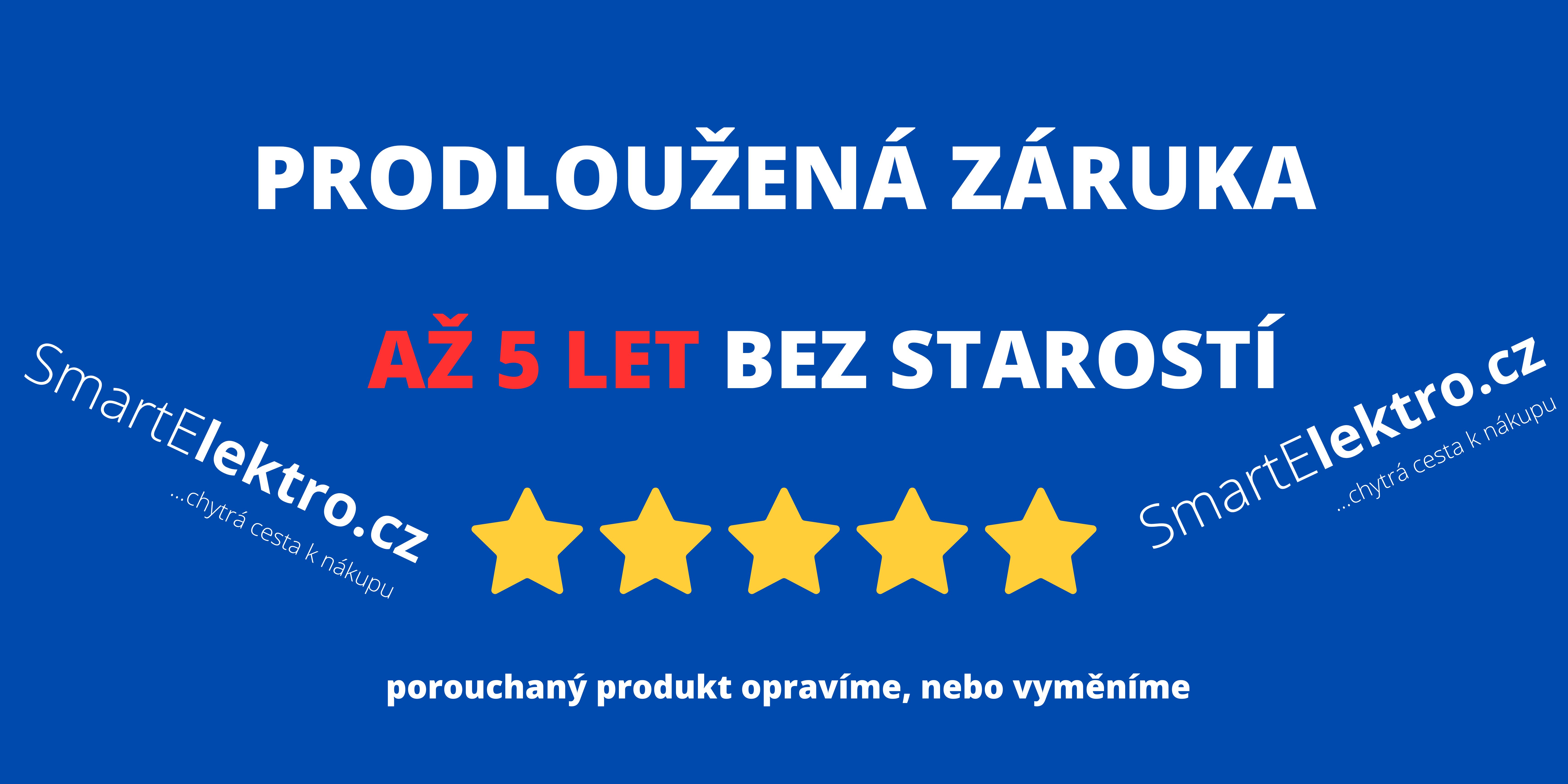 Prodloužená záruka BÍLÁ TECHNIKA Cena zboží v Kč: 15 000 - 19 999, Prodloužená záruka: 1 rok