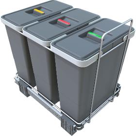Elletipi Ecofil - Vestavný odpadkový koš, dělený, 36 l PF01 34B4