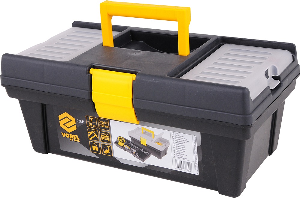 VOREL Box na nářadí plastový 12" 1 zámek 30cm TO-78811