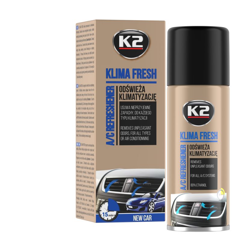 K2 Osvěžovač KLIMA FRESH 150 ml NEW CAR AMK222NC