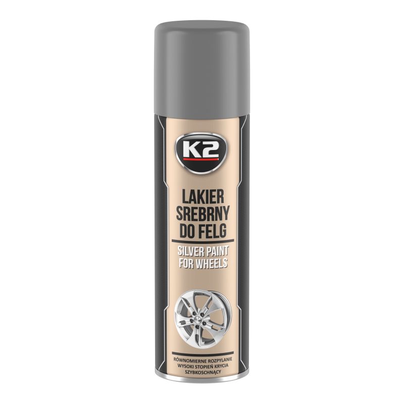 K2 SILVER LACQUER FOR WHEELS RALLY 500 ml - stříbrný lak na kola AML332