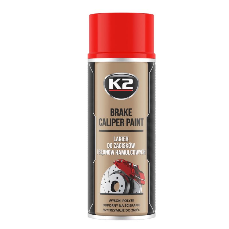 K2 BRAKE CALIPER PAINT 400 ml ČERVENÁ - barva na brzdové třmeny a bubny AML346CE