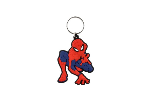 MARVEL Přívěsek na klíče/Klíčenka Spiderman střílející gumový 7cm v sáčku