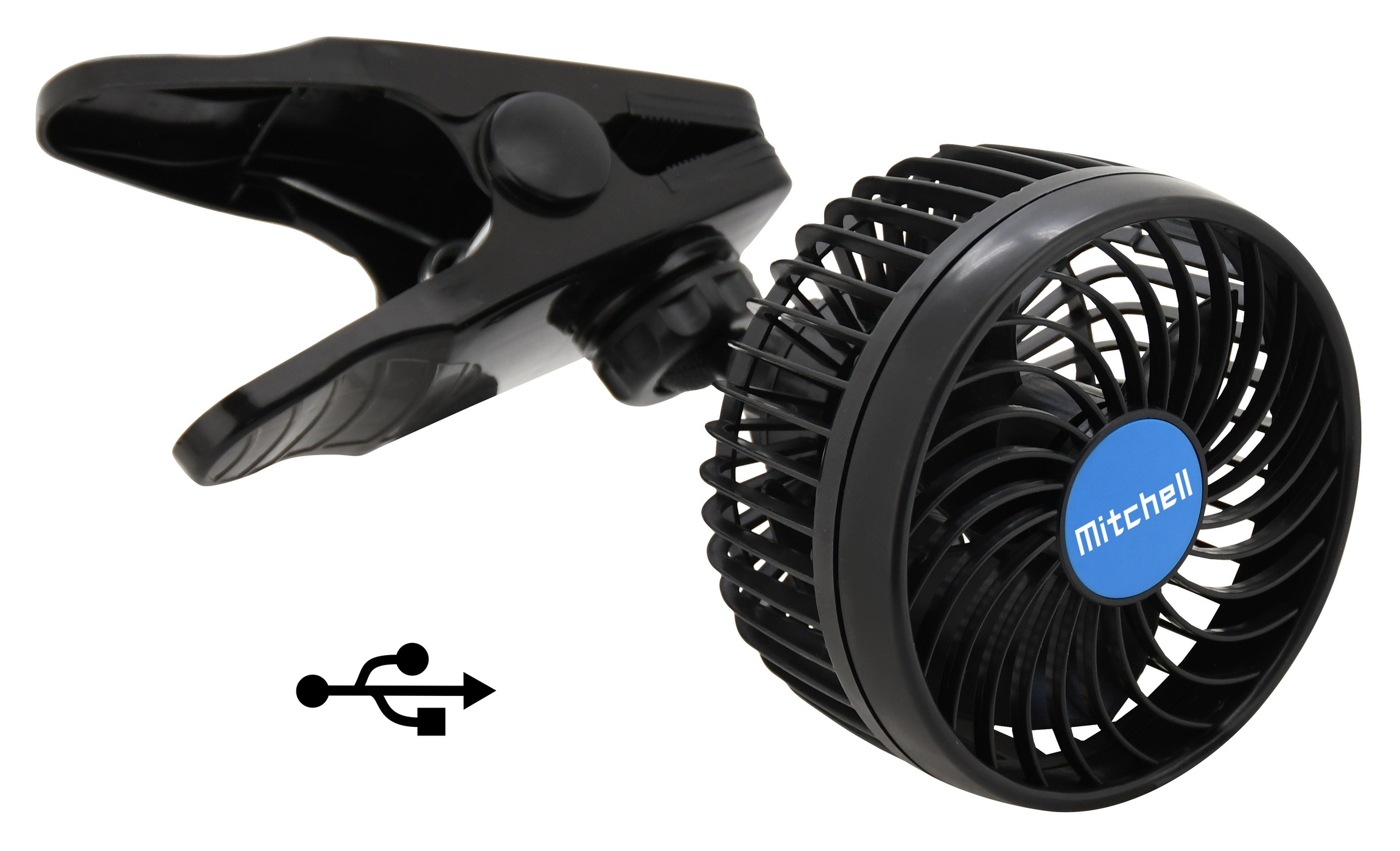 COMPASS Ventilátor MITCHELL 115mm USB 5V klips 07228