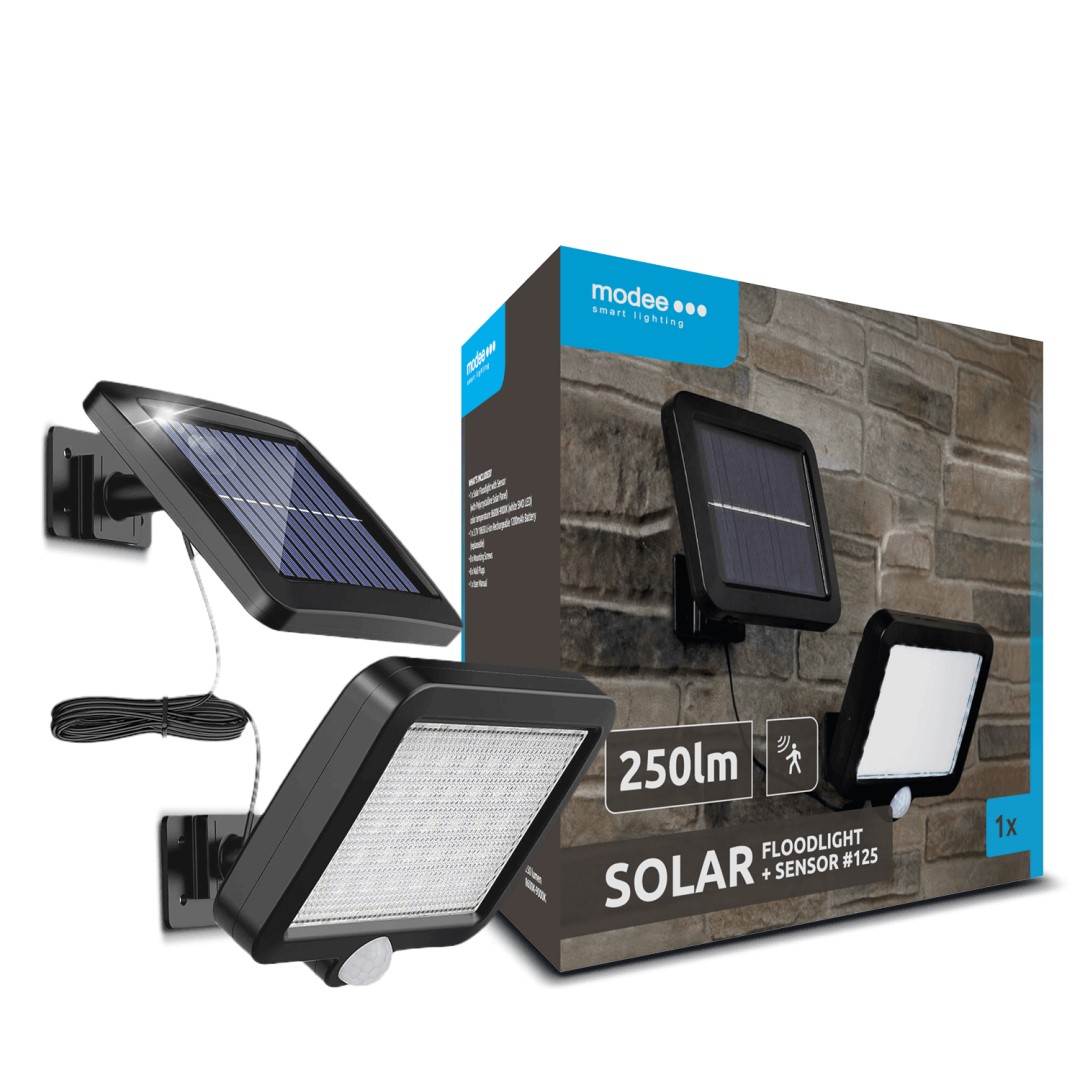 MODEE Svítidlo solární ML-WS125 LED nástěnné, reflektor